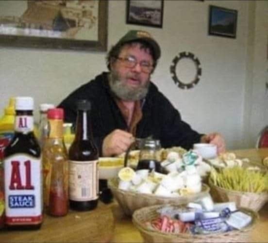 An old man was eating at a truck stop when three rough-looking bikers walked in.